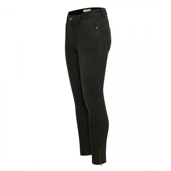 Celina Jeans Zip Custom Medium Black Wash