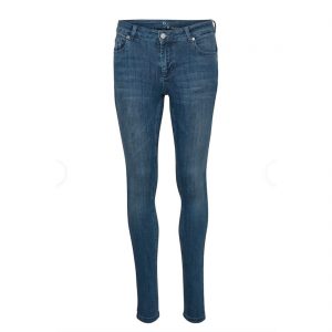 Celina Jeans Long Custom Medium Blue Vintage Wash