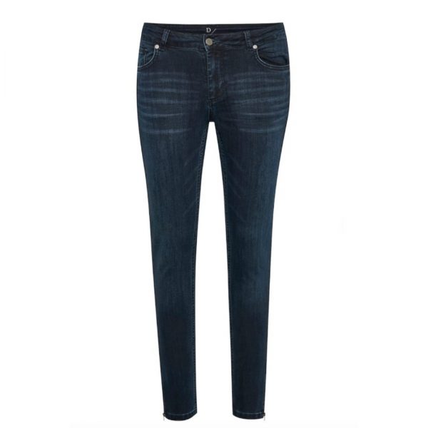 Celina Jeans Zip Custom Dark Blue Wash